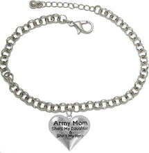 Army, Enlisted Daughter, My Daughter is My Hero Bracelet, Adjustable Hypoallergenic, Safe-Nickel, Lead, Cadmium Free