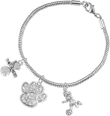The, Soccer Jewelry Crystal Paw Hypoallergenic Adjustable, Safe-Nickel, Lead Free