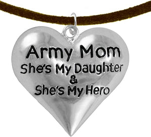 Army, Enlisted Daughter, My Daughter is My Hero, Adjustable, Hypoallergenic, Safe-Nickel, Lead Free