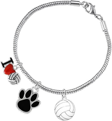 Black Paw Volleyball, Adjustable, Safe-Hypoallergenic, Nickel, Lead and Cadmium Free