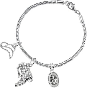 Drill Team Jewelry, Cute Looking 3 Charm Bracelet Hypoallergenic, Safe-Nickel, Lead, and Cadmium Free