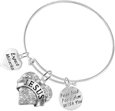 Christian 3 Charm Adjustable Bracelet Hypoallergenic, Safe-Nickel, Lead, Free