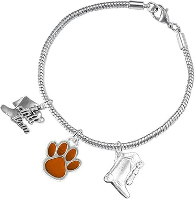 The, Drill Team Jewelry Orange Paw Hypoallergenic Adjustable, Safe-Nickel, Lead Free