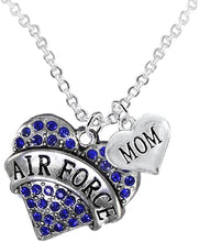 Air Force Mom Heart Necklace, Adjustable, Hypoallergenic, Will NOT Irritate Anyone with Sensitive Skin. Safe- Nickel, Lead and Cadmium Free
