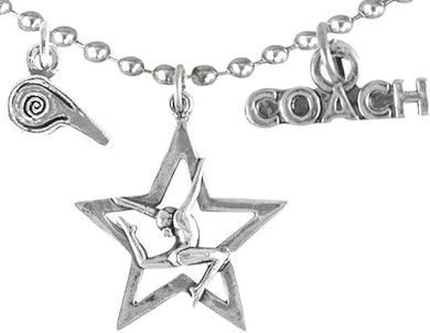 Gymnastic Coach Necklace, Adjustable, Hypoallergenic, Nickel, Lead & Cadmium Free