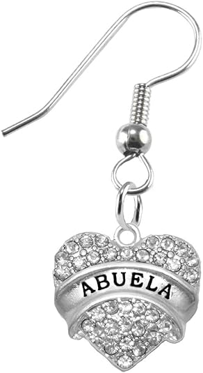 Abuela Genuine Crystal Heart Earrings, Safe-Hypoallergenic, No Nickel, Lead, Or Poisonous Cadmium.