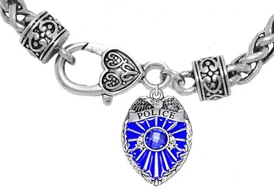 Nickle Free, No Poisonious Toxic Lead Or Cadmium Metal, Policeman Badge Bracelet Hypoallergenic