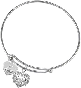 Te Amo Abuela Adjustable Bracelet, Hypoallergenic, Safe-Nickel, Lead, Cadmium Free
