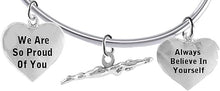 We are So Proud of You, Swimming 3 Charm Adjustable Bracelet, Hypoallergenic, Safe-Nickel Free, No Poisonous Lead Or Cadmium