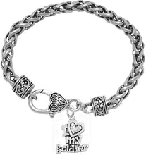 Army, I Love My Soldier, Wheat Chain Bracelet Hypoallergenic, Safe-Nickel, Lead, Cadmium Free