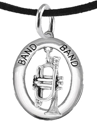 Band Trumpet Player Hypoallergenic Adjustable Necklace, Safe-Nickel, Lead Free