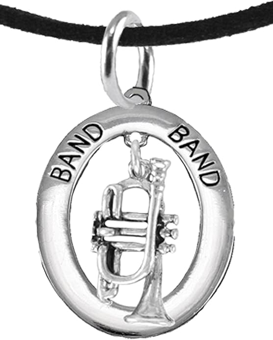Band Trumpet Player Hypoallergenic Adjustable Necklace, Safe-Nickel, Lead Free