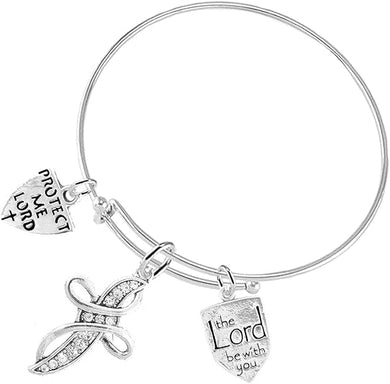 Christian 3 Charm Adjustable Bracelet Hypoallergenic, Safe-Nickel, Lead, Free