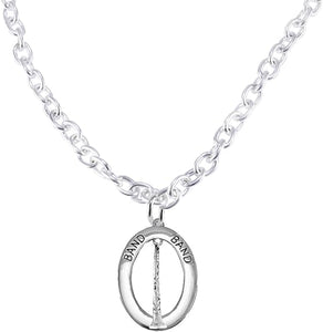 Band Clairinet Player Hypoallergenic Adjustable Necklace, Safe-Nickel, Lead Free