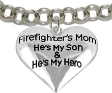 Firefighter, My Son is My Hero Adjustable Bracelet, Hypoallergenic, Safe-Nickel, Lead, Cadmium Free
