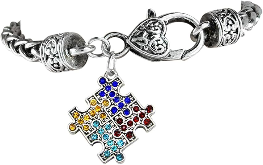 Autism Crystal, Hypoallergenic Antique Bracelet. Nickel, Cadmium, and Lead Free