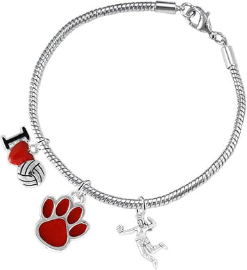 Red Paw Volleyball, Adjustable, Safe-Hypoallergenic, Nickel, Lead and Cadmium Free