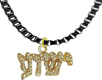 Messianic Christian 14KT Goldtone Austrian Cut Crystal Yeshua Black Box Chain. If you do not believe that this jewelry is beautiful when you receive it, simply return it for a full refund., Large, Silver, Carnelian
