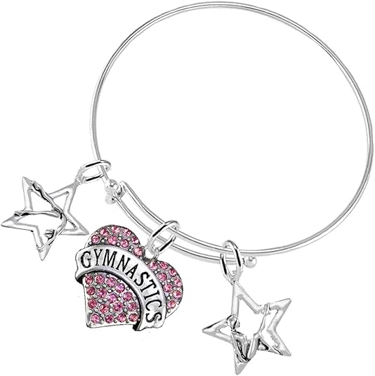Gymnastic 3 Charm Bracelet Hypoallergenic, Safe-Nickel, Lead & Cadmium Free! FREE SHIPPING!