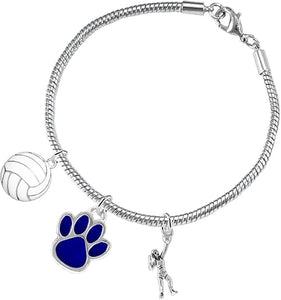 Blue Paw Volleyball, Adjustable, Safe-Hypoallergenic, Nickel, Lead and Cadmium Free