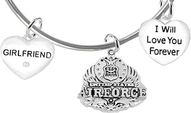 Girlfriend, I Will Love You Forever, Air Force Hypoallergenic, Safe-Nickel Free, No Poisonous Lead Or Cadmium