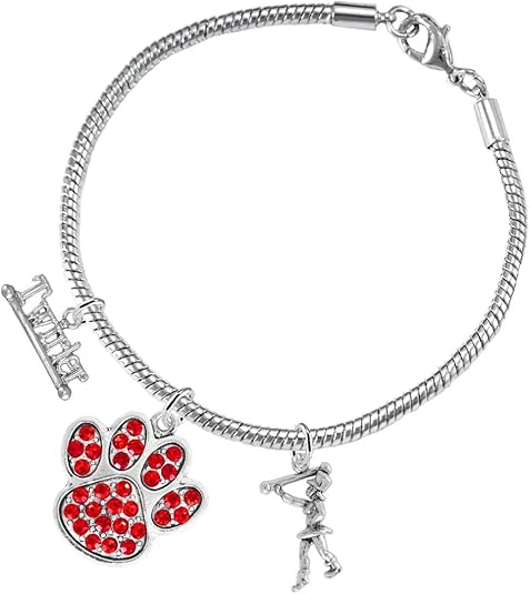 The, Majorette Jewelry Red Crystal Paw Hypoallergenic Adjustable, Safe-Nickel, Lead FreeThe Perfect Gift, 