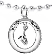 Band Saxophone Player Hypoallergenic Adjustable Necklace, Safe-Nickel, Lead Free