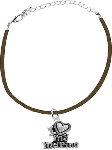 Marine I Love My Marine, Crystal Heart, Bracelet, Hypoallergenic, Safe-Nickel, Lead, Free