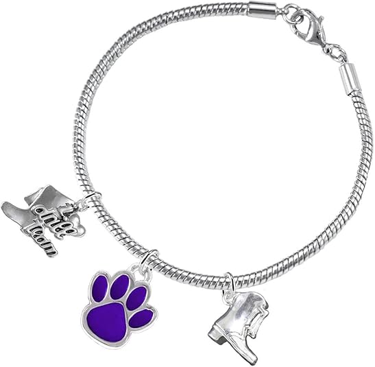 The, Drill Team Jewelry Purple Paw Hypoallergenic Adjustable, Safe-Nickel, Lead Free