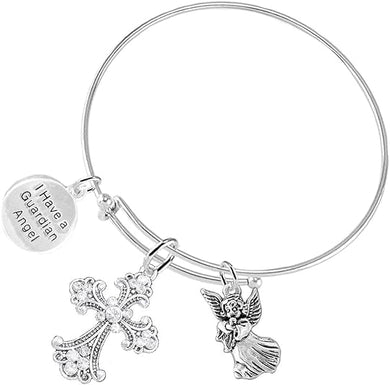 Christian 3 Charm Adjustable Bracelet Hypoallergenic, Safe-Nickel, Lead, Free