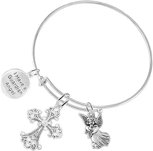 Christian 3 Charm Adjustable Bracelet Hypoallergenic, Safe-Nickel, Lead, Free