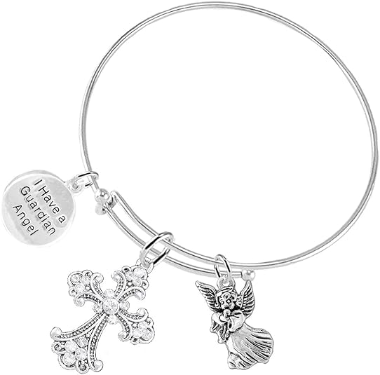 Christian 3 Charm Adjustable Bracelet Hypoallergenic, Safe-Nickel, Lead, Free