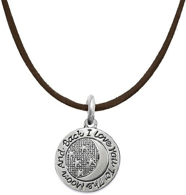 Mother's Day Jewelry, Mom Jewelry, Grandma Jewelry I Love You To The Moon And Back Adjustable Necklace Hypoallergenic-Safe, Nickel, Lead, Free