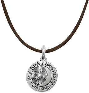 Mother's Day Jewelry, Mom Jewelry, Grandma Jewelry I Love You To The Moon And Back Adjustable Necklace Hypoallergenic-Safe, Nickel, Lead, Free