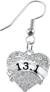 13.1 Running Crystal Heart Earring-Hypoallergenic Nickel, and Lead Free!