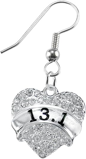 13.1 Running Crystal Heart Earring-Hypoallergenic Nickel, and Lead Free!