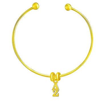 Delta Zeta Sorority Adjustable Cuff Charm Bracelet, Additional Charms Can Be Added Without Tools. What A Great Gift For Yourself, A Friend, Or Family Member. Hypoallergenic-Safe. No Nickel, Lead, Or C