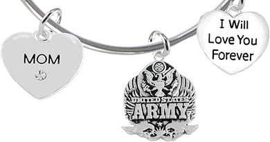 Mom, I Will Love You Forever, Army Hypoallergenic, Safe-Nickel Free, No Poisonous Lead Or Cadmium