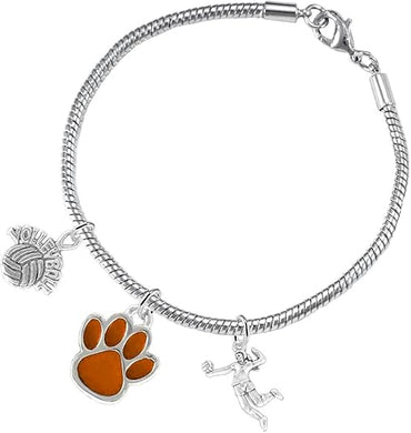 Orange Paw Volleyball, Adjustable, Safe-Hypoallergenic, Nickel, Lead Free