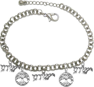 Messianic The Tree Of Life And Yeshua Charm Bracelet,Adjustable, Hypoallergenic, Safe-Nickel, Lead, Cadmium Free