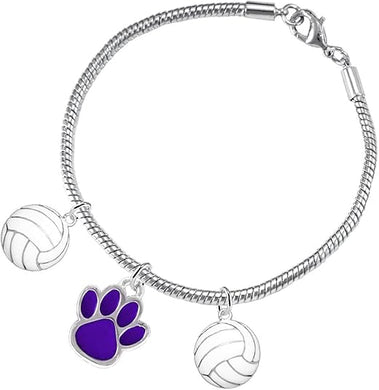 Purple Paw Volleyball, Adjustable, Safe-Hypoallergenic, Nickel, Lead Free