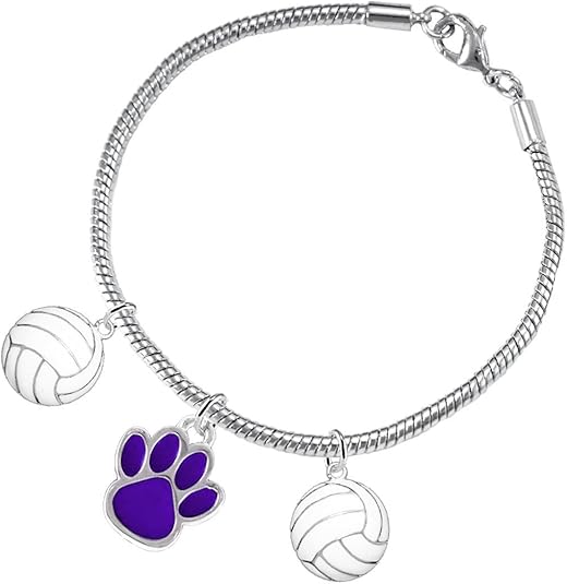 Purple Paw Volleyball, Adjustable, Safe-Hypoallergenic, Nickel, Lead Free