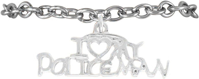 Policeman I Love My Policeman Hypoallergenic Bracelet Nickle, Lead Free