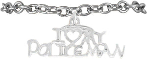 Policeman I Love My Policeman Hypoallergenic Bracelet Nickle, Lead Free
