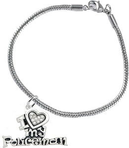 Policeman's, I Love My Policeman, Adjustable, Hypoallergenic, Safe-Nickel, Lead, Free