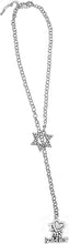 Jewish Army, I Love My Soldier Crystal Heart, Through A Crystal Star Of David, Rolo Chain Necklace Hypoallergenic, Safe-Nickel, Lead, And Cadmium Free