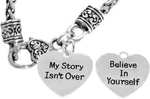 My Story Isn't Over, Believe In Yourself, On A Small Antique Wheat Chain Necklace, Hypoallergenic Safe-Nickel, Lead And Cadmium Free