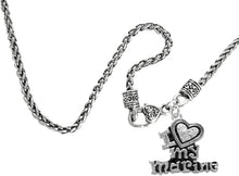 Marine I Love My Marine, Crystal Heart, Necklace, Hypoallergenic, Safe-Nickel, Lead, Free