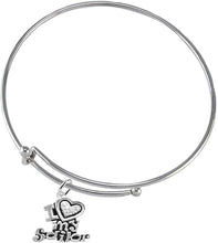 Navy, I Love My Sailor, Crystal Heart, Bracelet, Hypoallergenic, Safe-Nickel, Lead, Free