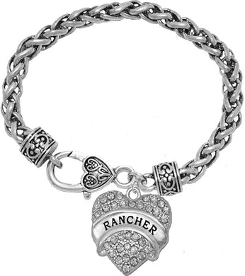 Rancher Hypoallergenic Crystal Heart Bracelet
